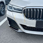 MP Style Gloss Black Front Splitter Upper Pieces for BMW G30 5 Series LCI 21-24