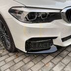 MP Style Gloss Black Front Splitter Upper Pieces for BMW G30 G31 5 Series Pre-LCI 17-20