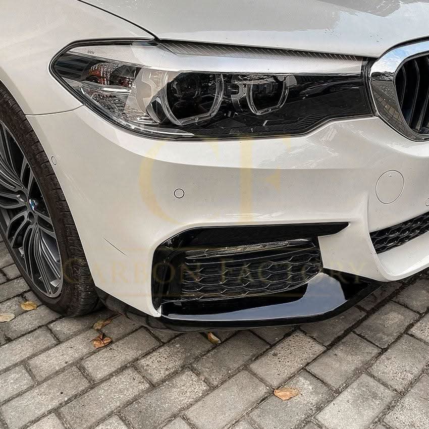 MP Style Gloss Black Front Splitter Upper Pieces for BMW G30 G31 5 Series Pre-LCI 17-20