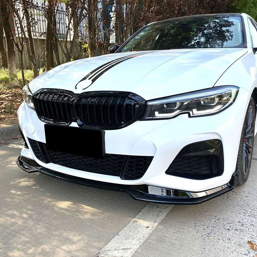 MP3 Style Gloss Black Front Splitter for BMW 3 Series G20 G21 Pre-LCI 19-22