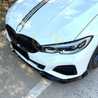 MP3 Style Gloss Black Front Splitter for BMW 3 Series G20 G21 Pre-LCI 19-22