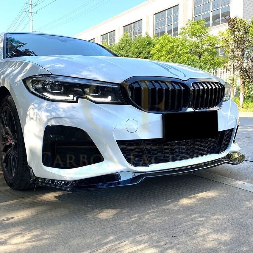 MP3 Style Gloss Black Front Splitter for BMW 3 Series G20 G21 Pre-LCI 19-22