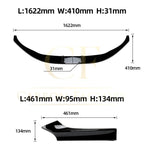 MP4 Style Gloss Black Front Splitter for BMW F22 F23 2 Series 14-20