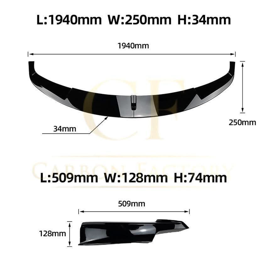 MP4 Style Gloss Black Front Splitter for BMW F30 F31 3 Series 13-19