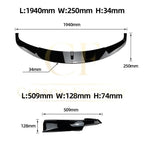MP4 Style Gloss Black Front Splitter for BMW F30 F31 3 Series 13-19