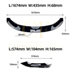 MP4 Style Gloss Black Front Splitter for BMW F32 F33 F36 4 Series 14-20