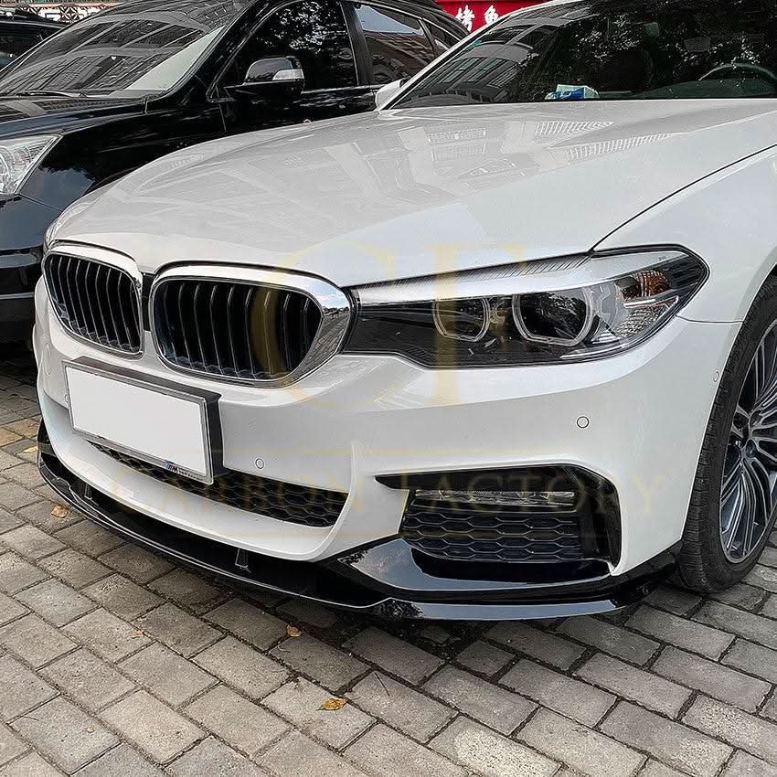 MP4 Style Gloss Black Front Splitter for BMW G30 G31 5 Series Pre-LCI 17-20