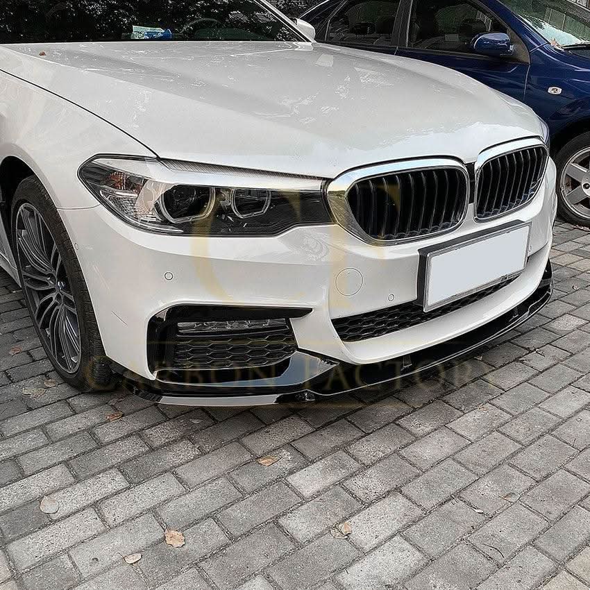 MP4 Style Gloss Black Front Splitter for BMW G30 G31 5 Series Pre-LCI 17-20