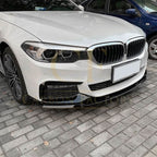 MP4 Style Gloss Black Front Splitter for BMW G30 G31 5 Series Pre-LCI 17-20