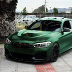 P Style Gloss Black Front Splitter for BMW F20 F21 1 Series LCI M Sport 15-19