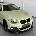 P Style Gloss Black Front Splitter for BMW F20 F21 1 Series LCI M Sport 15-19