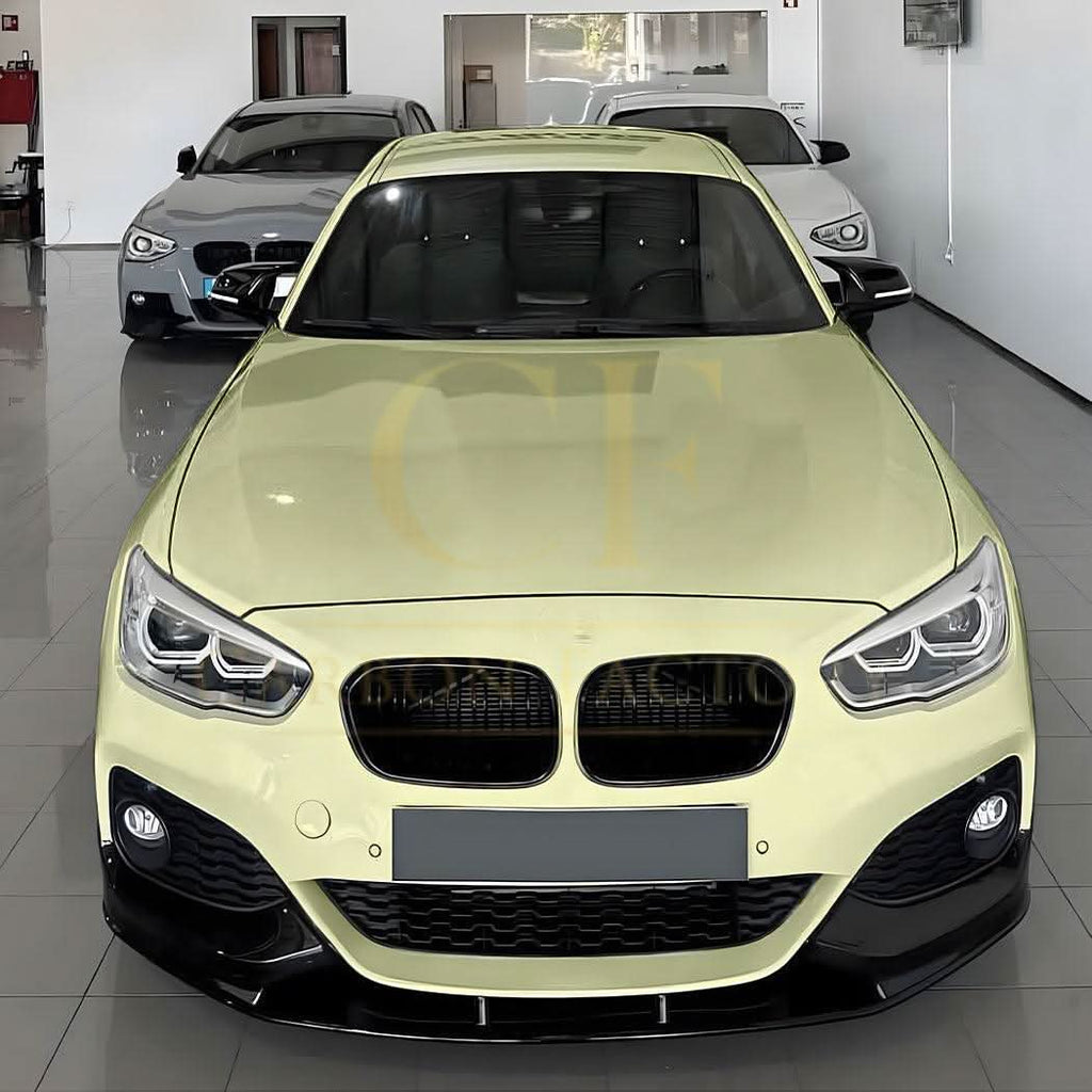 P Style Gloss Black Front Splitter for BMW F20 F21 1 Series LCI M Sport 15-19