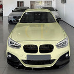 P Style Gloss Black Front Splitter for BMW F20 F21 1 Series LCI M Sport 15-19