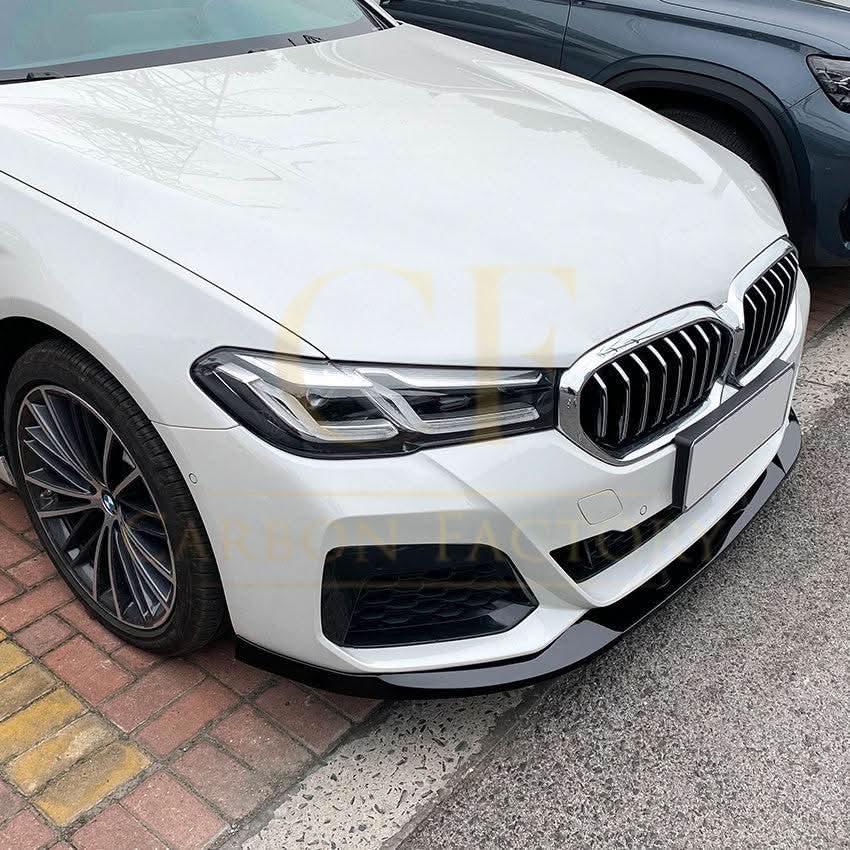 P Style Gloss Black Front Splitter for BMW G30 G31 5 Series LCI 21-24