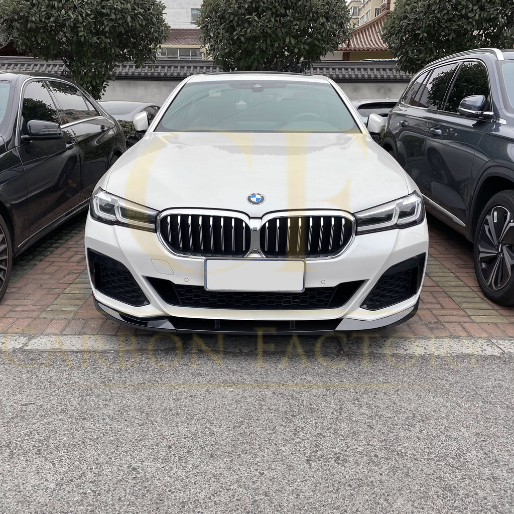 P Style Gloss Black Front Splitter for BMW G30 G31 5 Series LCI 21-24