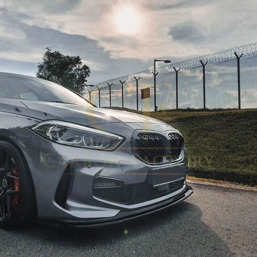 RS Style Gloss Black Front Splitter for BMW F40 1 Series 19-24