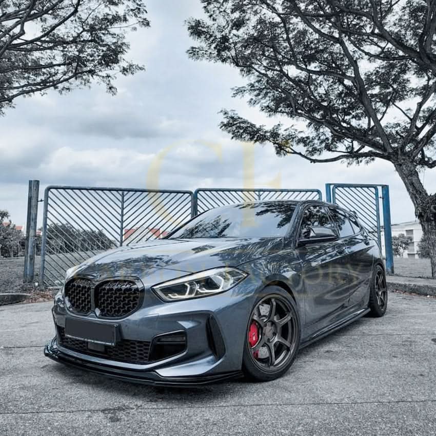 RS Style Gloss Black Front Splitter for BMW F40 1 Series 19-24