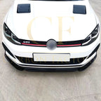 RZ Style Gloss Black Front Splitter for VW Golf MK7 R-LINE / R 13-16