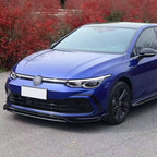 RZ Style Gloss Black Front Splitter for VW Golf MK8 GTI / R-LINE 21-23