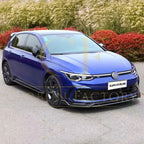 RZ Style Gloss Black Front Splitter for VW Golf MK8 GTI / R-LINE 21-23
