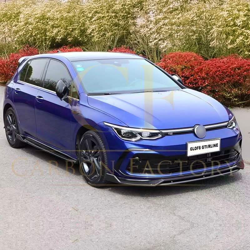 RZ Style Gloss Black Front Splitter for VW Golf MK8 GTI / R-LINE 21-23