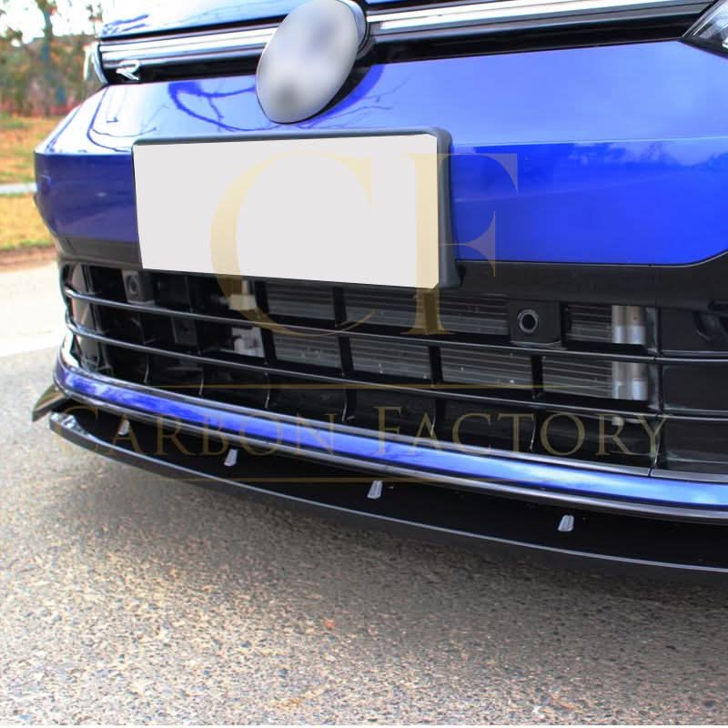 SPORT Style Gloss Black Front Splitter for VW Golf MK8 GTI / R-LINE 21-23