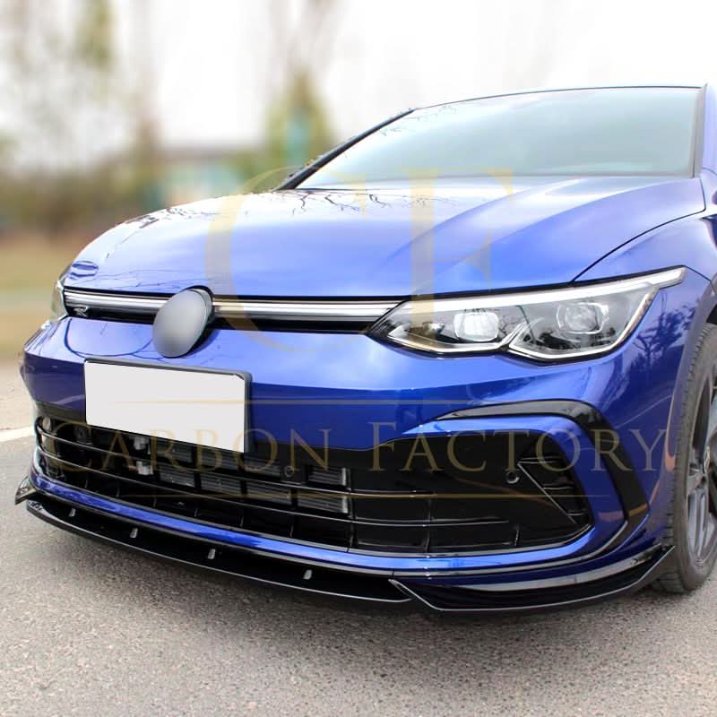 SPORT Style Gloss Black Front Splitter for VW Golf MK8 GTI / R-LINE 21-23
