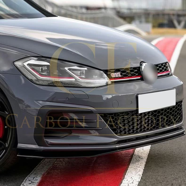 TCR Style Gloss Black Front Splitter for VW Golf MK7.5 GTI 17-20