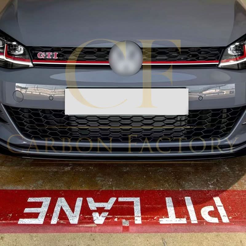 TCR Style Gloss Black Front Splitter for VW Golf MK7.5 GTI 17-20