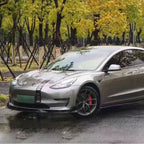 TR Style Gloss Black Front Splitter for Tesla Model 3 16-23