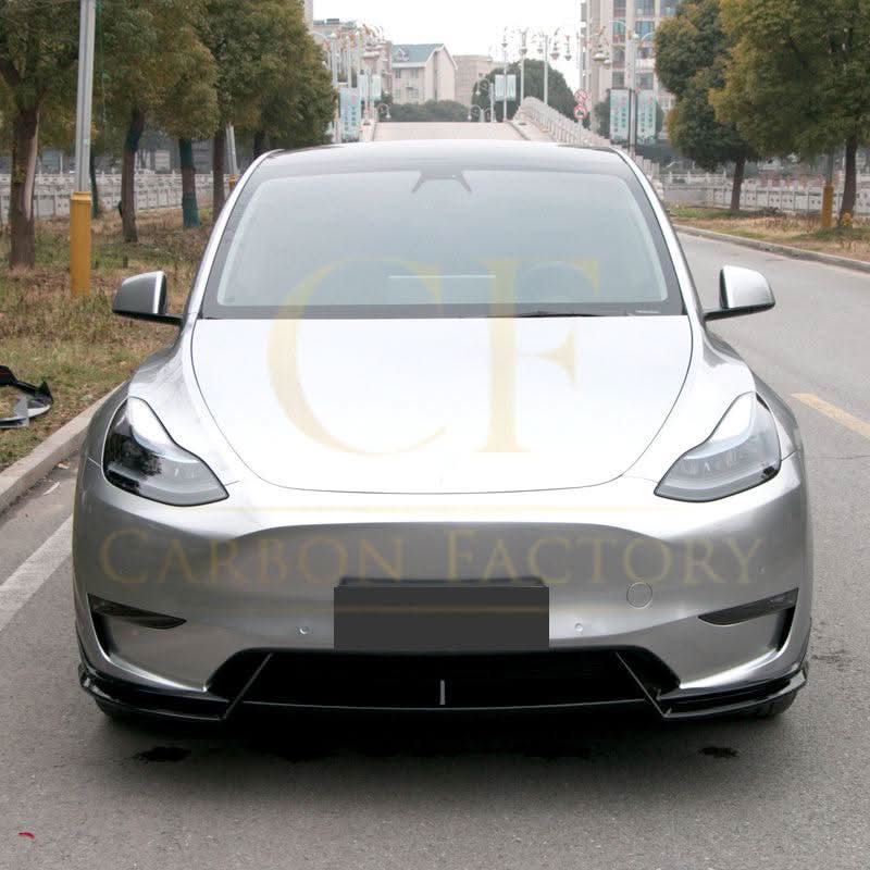 TR Style Gloss Black Front Splitter for Tesla Model Y 19-24