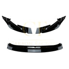 V Style Gloss Black Front Splitter 3 Pieces for BMW G80 M3 G82 G83 M4 21-Present