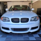 V Style Gloss Black Front Splitter for BMW 1 Series E82 E88 2007-2013