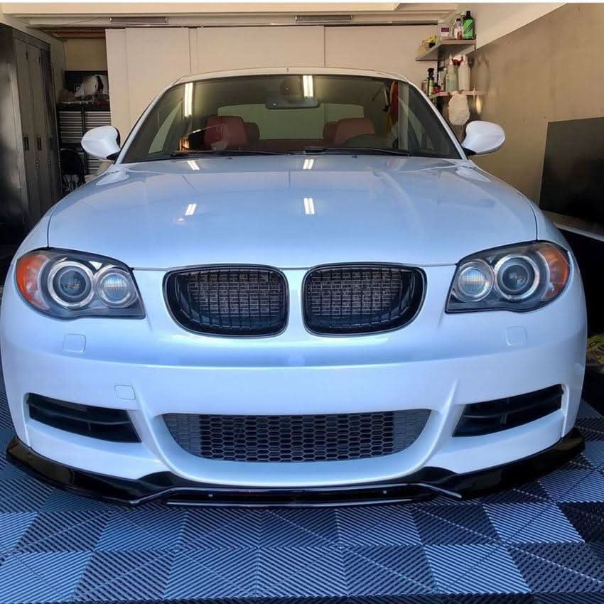 V Style Gloss Black Front Splitter for BMW 1 Series E82 E88 2007-2013
