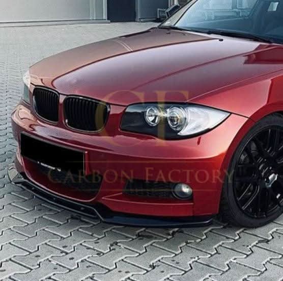 V Style Gloss Black Front Splitter for BMW 1 Series E82 E88 2007-2013