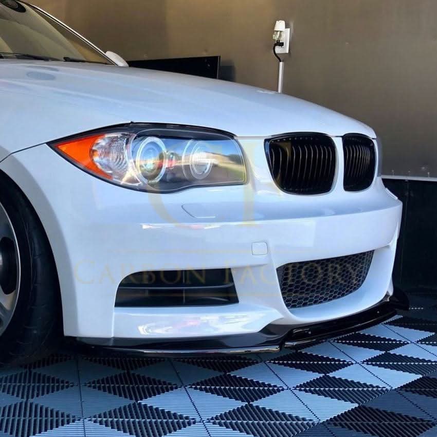 V Style Gloss Black Front Splitter for BMW 1 Series E82 E88 2007-2013