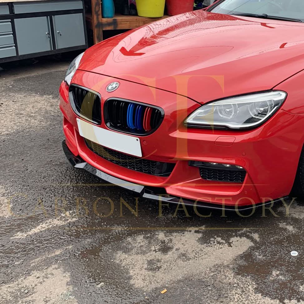 V Style Gloss Black Front Splitter for BMW 6 Series F06 F12 F13 M Sport 11-18