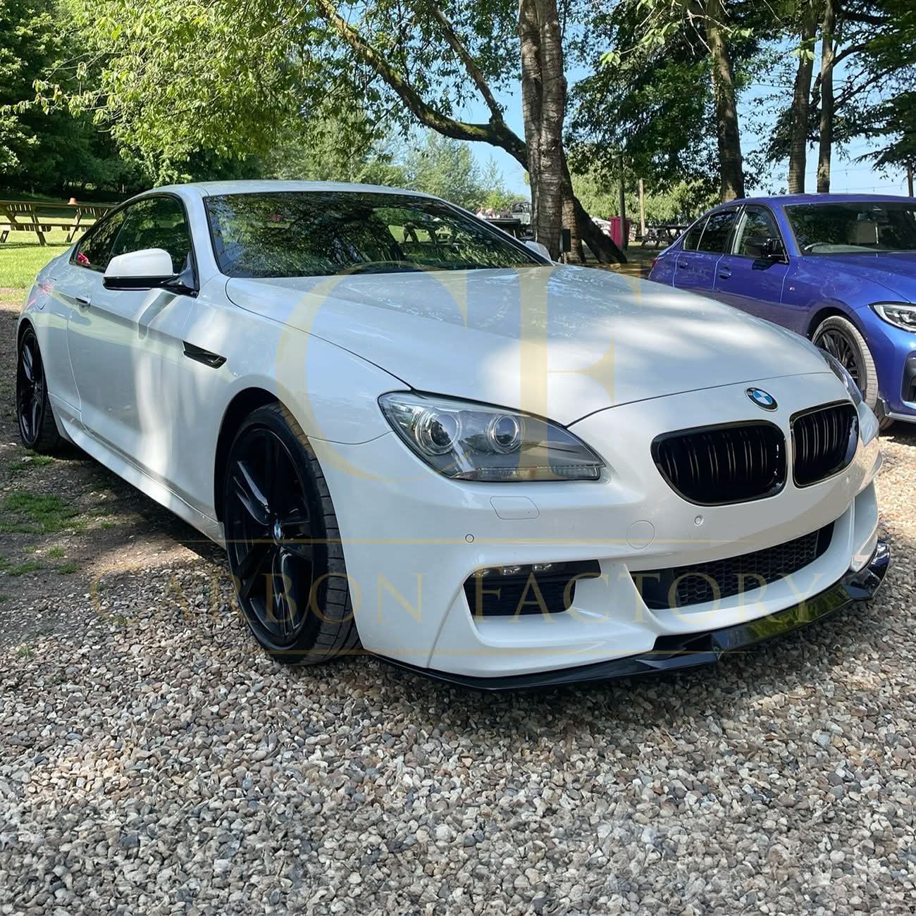 V Style Gloss Black Front Splitter for BMW 6 Series F06 F12 F13 M Sport 11-18