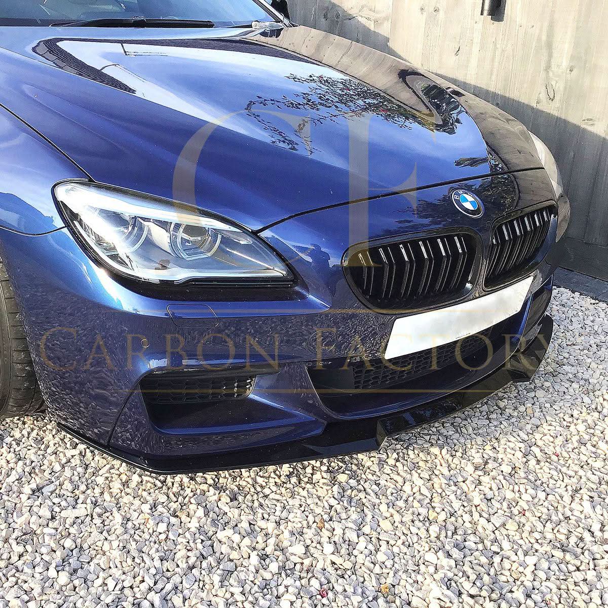 V Style Gloss Black Front Splitter for BMW 6 Series F06 F12 F13 M Sport 11-18