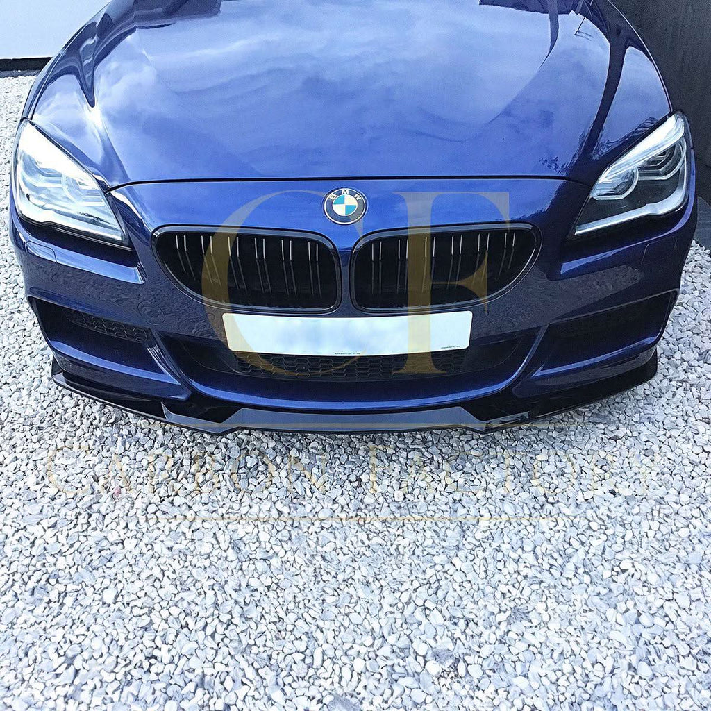 V Style Gloss Black Front Splitter for BMW 6 Series F06 F12 F13 M Sport 11-18