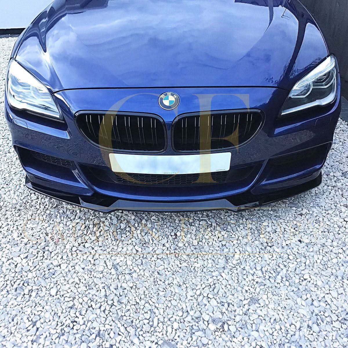 V Style Gloss Black Front Splitter for BMW 6 Series F06 F12 F13 M Sport 11-18