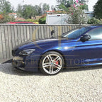 V Style Gloss Black Front Splitter for BMW 6 Series F06 F12 F13 M Sport 11-18