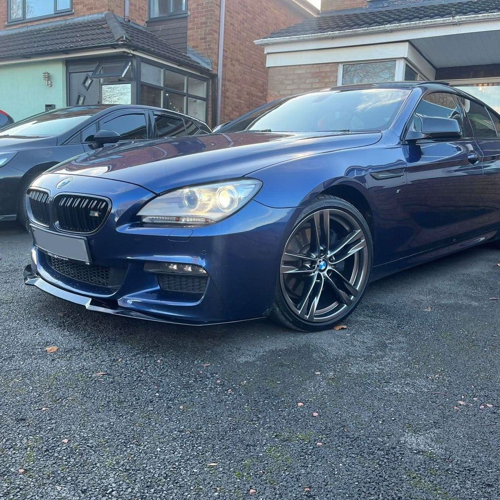 V Style Gloss Black Front Splitter for BMW 6 Series F06 F12 F13 M Sport 11-18