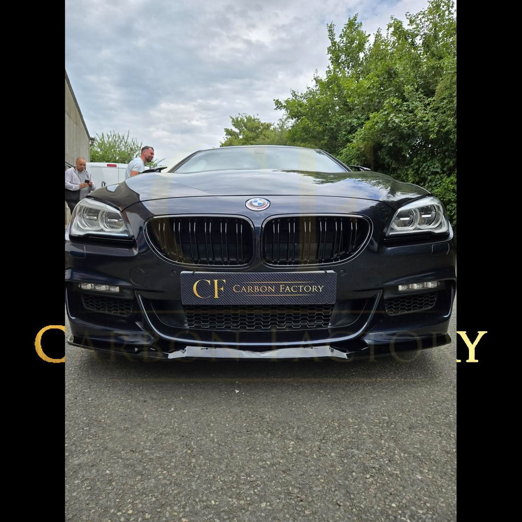V Style Gloss Black Front Splitter for BMW 6 Series F06 F12 F13 M Sport 11-18