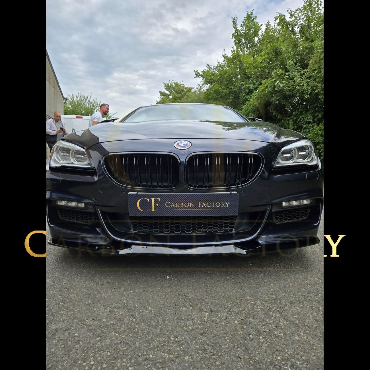 V Style Gloss Black Front Splitter for BMW 6 Series F06 F12 F13 M Sport 11-18