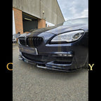 V Style Gloss Black Front Splitter for BMW 6 Series F06 F12 F13 M Sport 11-18