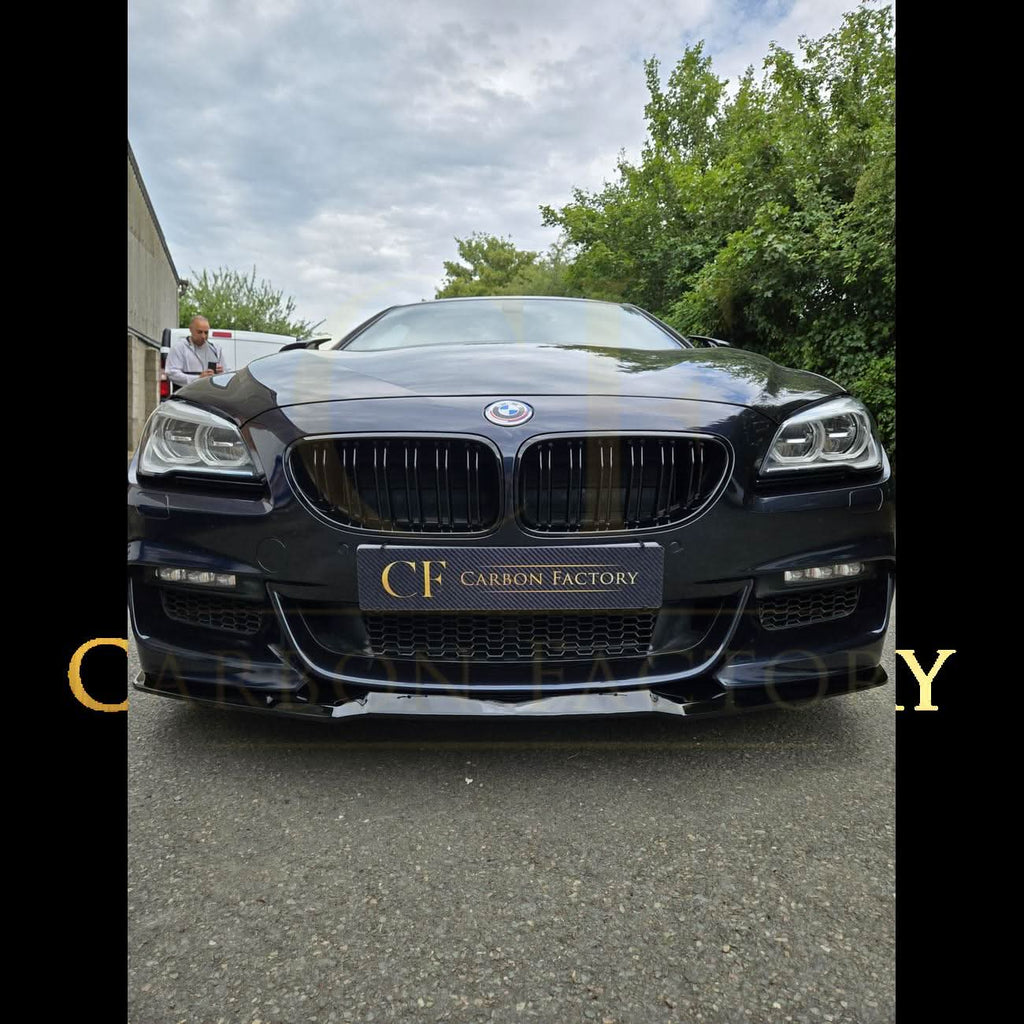 V Style Gloss Black Front Splitter for BMW 6 Series F06 F12 F13 M Sport 11-18