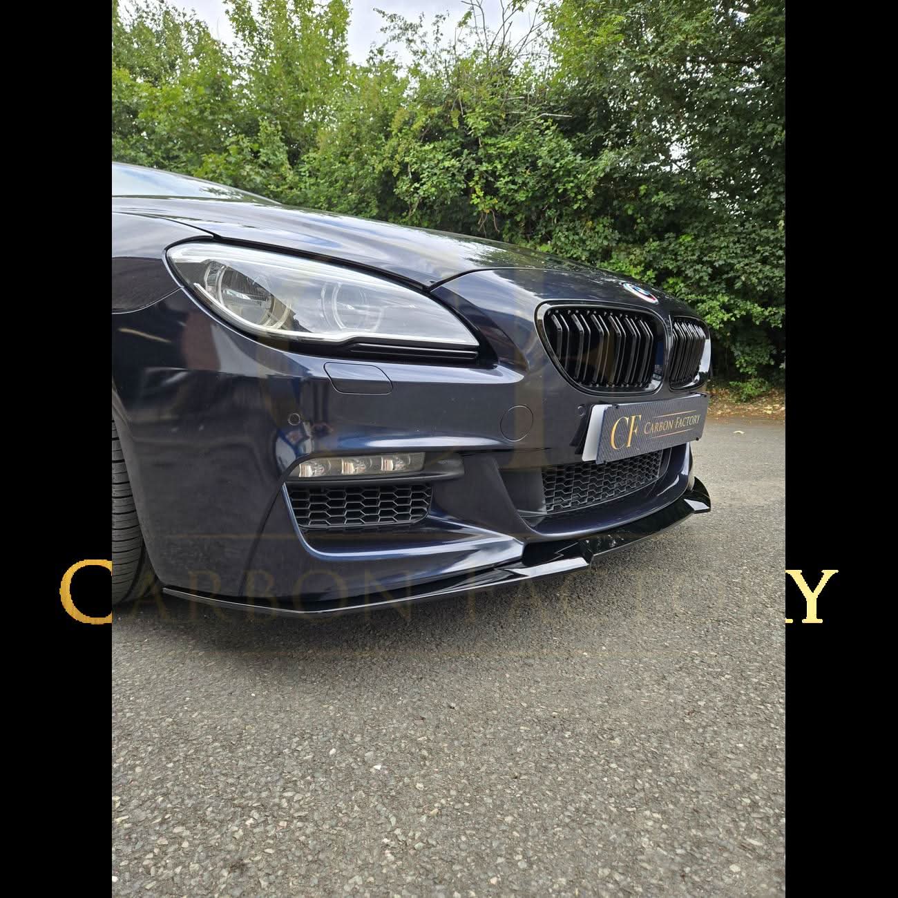 V Style Gloss Black Front Splitter for BMW 6 Series F06 F12 F13 M Sport 11-18
