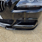 V Style Gloss Black Front Splitter for BMW 6 Series F06 F12 F13 M Sport 11-18