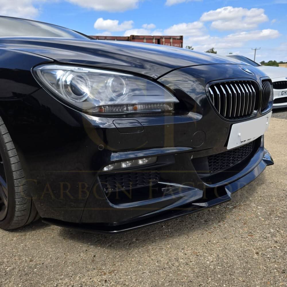 V Style Gloss Black Front Splitter for BMW 6 Series F06 F12 F13 M Sport 11-18